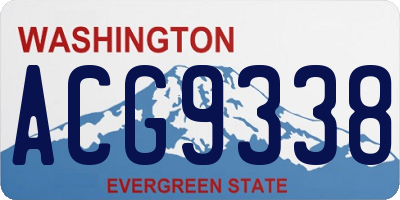 WA license plate ACG9338