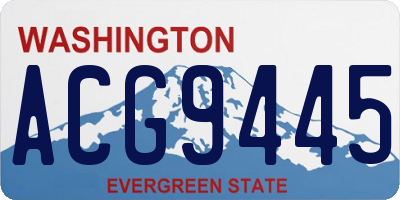 WA license plate ACG9445