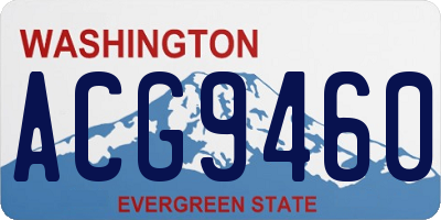 WA license plate ACG9460
