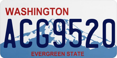 WA license plate ACG9520