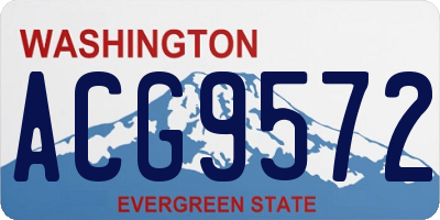 WA license plate ACG9572