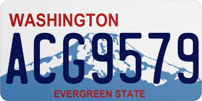 WA license plate ACG9579
