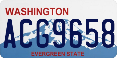 WA license plate ACG9658