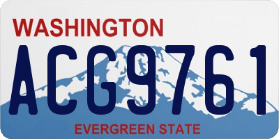 WA license plate ACG9761