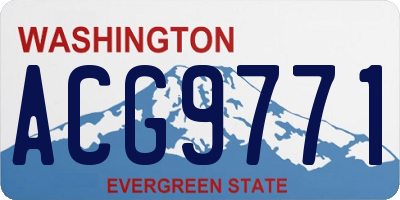WA license plate ACG9771