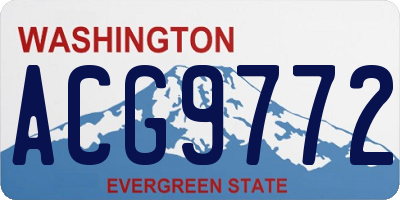 WA license plate ACG9772
