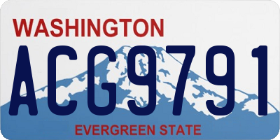 WA license plate ACG9791