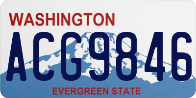 WA license plate ACG9846