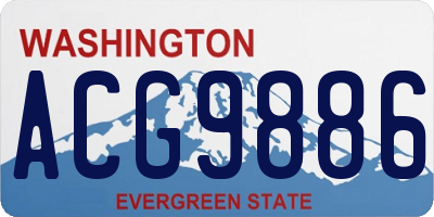 WA license plate ACG9886