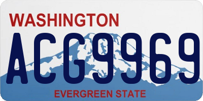 WA license plate ACG9969