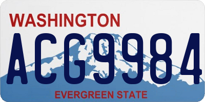 WA license plate ACG9984
