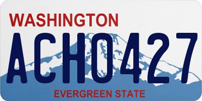 WA license plate ACH0427