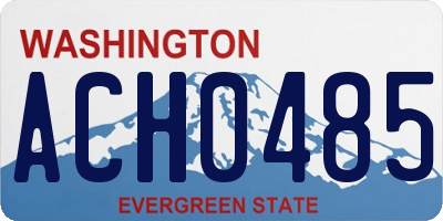 WA license plate ACH0485