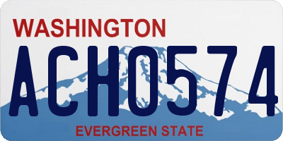 WA license plate ACH0574