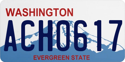 WA license plate ACH0617
