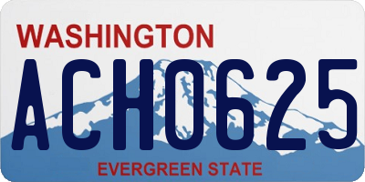 WA license plate ACH0625