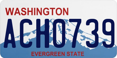 WA license plate ACH0739