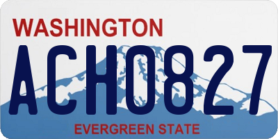 WA license plate ACH0827