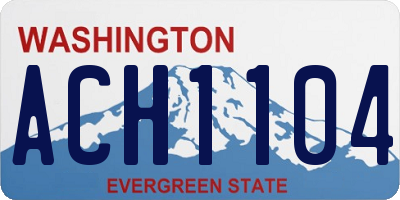WA license plate ACH1104