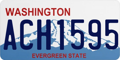 WA license plate ACH1595