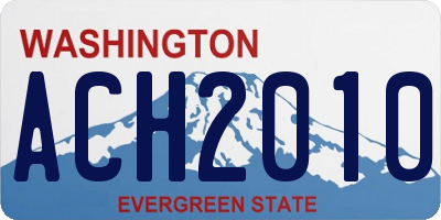 WA license plate ACH2010