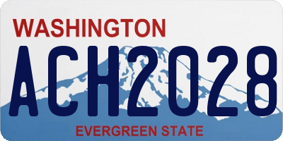 WA license plate ACH2028