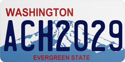 WA license plate ACH2029