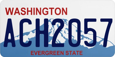 WA license plate ACH2057