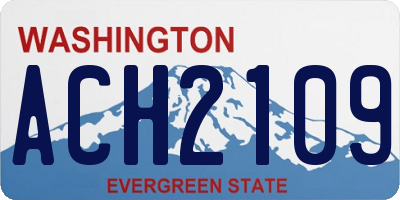 WA license plate ACH2109