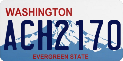 WA license plate ACH2170