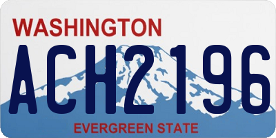 WA license plate ACH2196