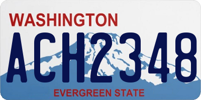 WA license plate ACH2348