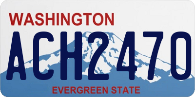 WA license plate ACH2470
