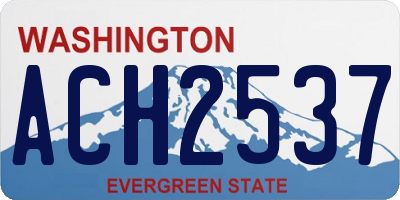 WA license plate ACH2537