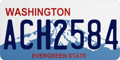 WA license plate ACH2584