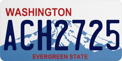 WA license plate ACH2725