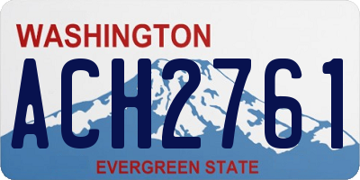 WA license plate ACH2761