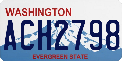 WA license plate ACH2798