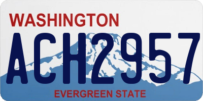 WA license plate ACH2957