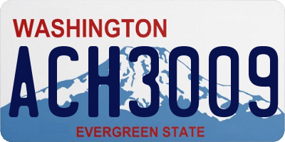 WA license plate ACH3009