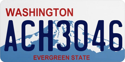 WA license plate ACH3046