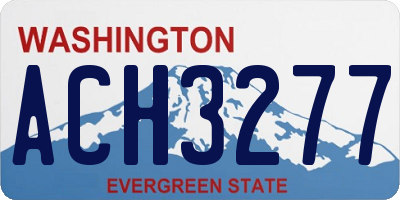 WA license plate ACH3277