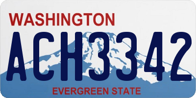 WA license plate ACH3342