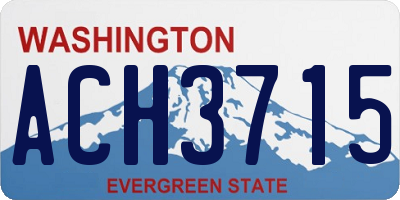 WA license plate ACH3715