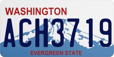 WA license plate ACH3719
