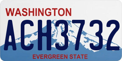 WA license plate ACH3732