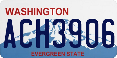 WA license plate ACH3906