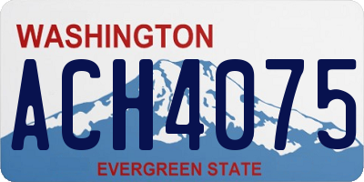 WA license plate ACH4075
