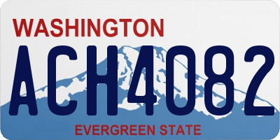 WA license plate ACH4082