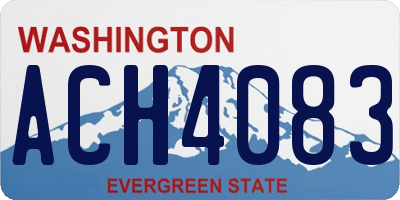 WA license plate ACH4083